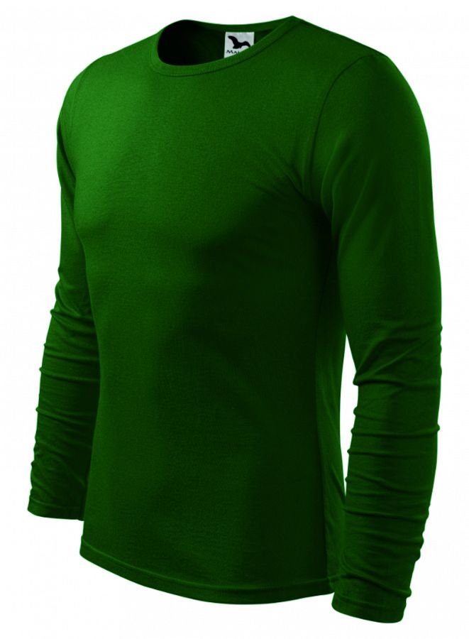 Pánské tričko dlouhý rukáv FIT-T LS 119 lahvově zelené